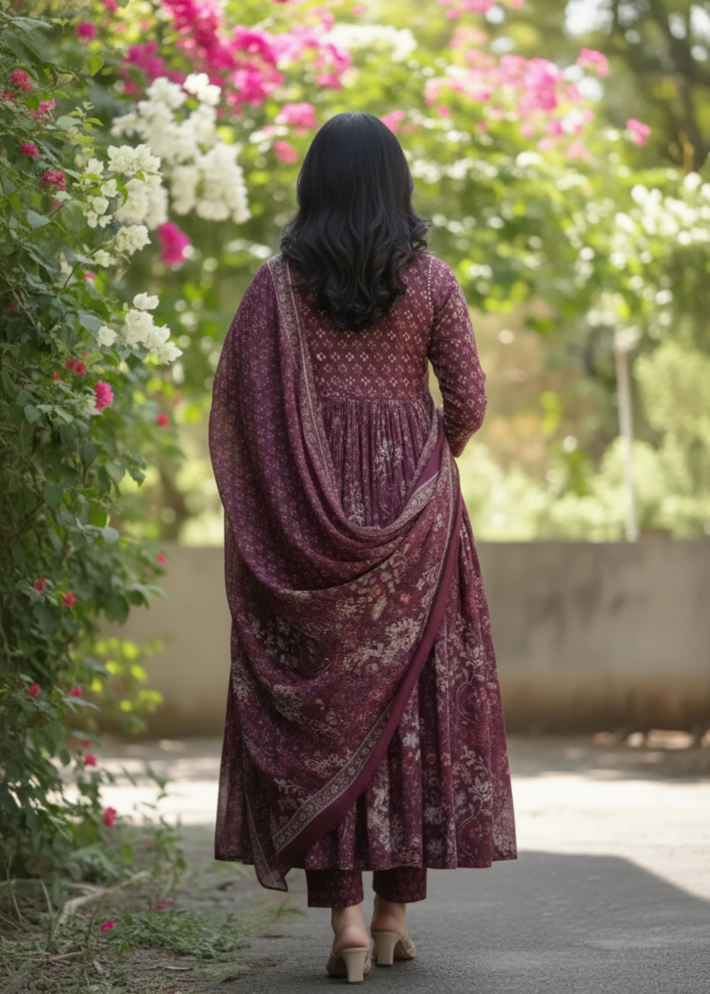 Stylish Maroon Ethnic Suit Set with Dupatta in Rayon Fabric
