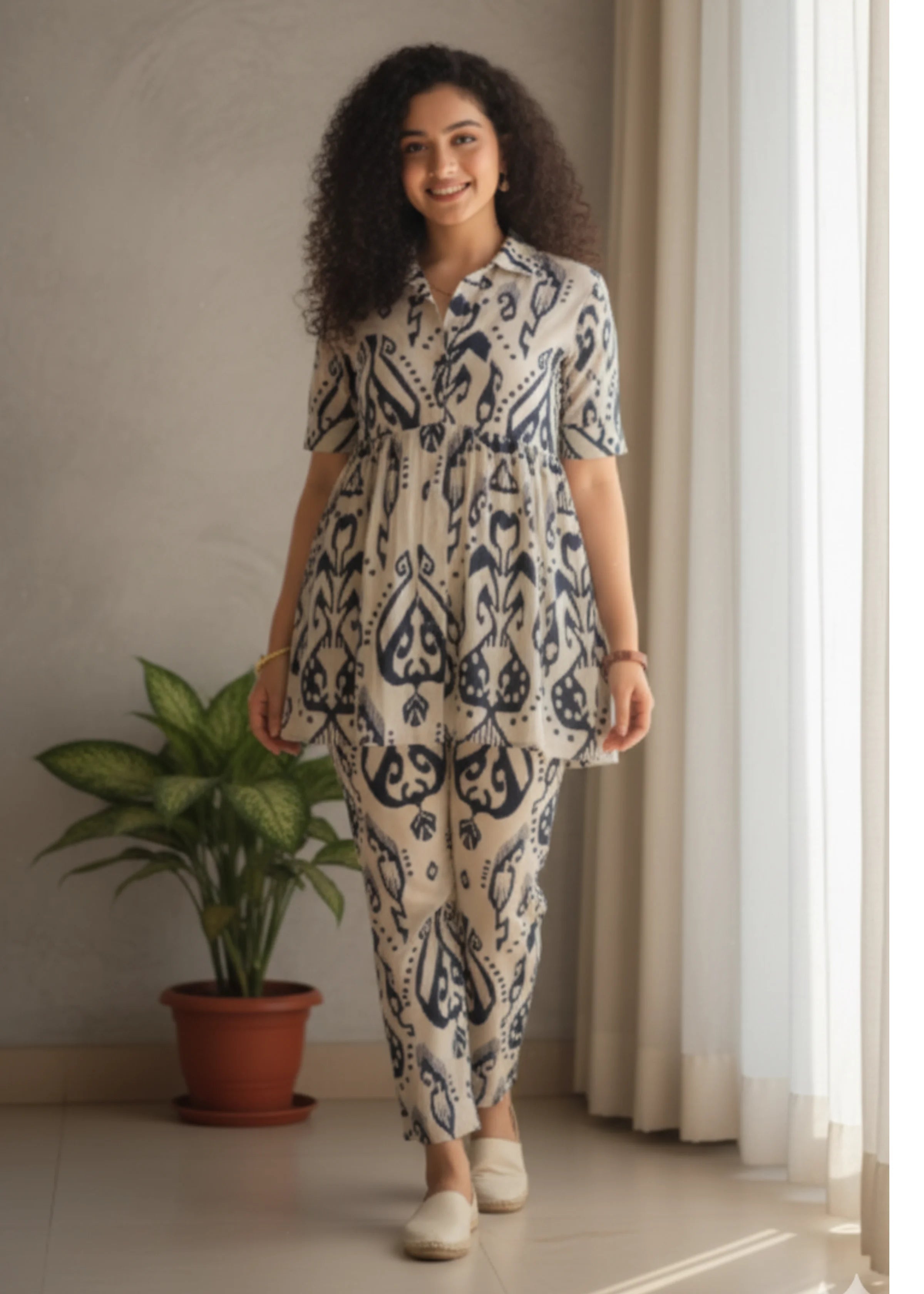 Trendy Cotton Printed Co-ord Set for Women Stylish Daily Wear