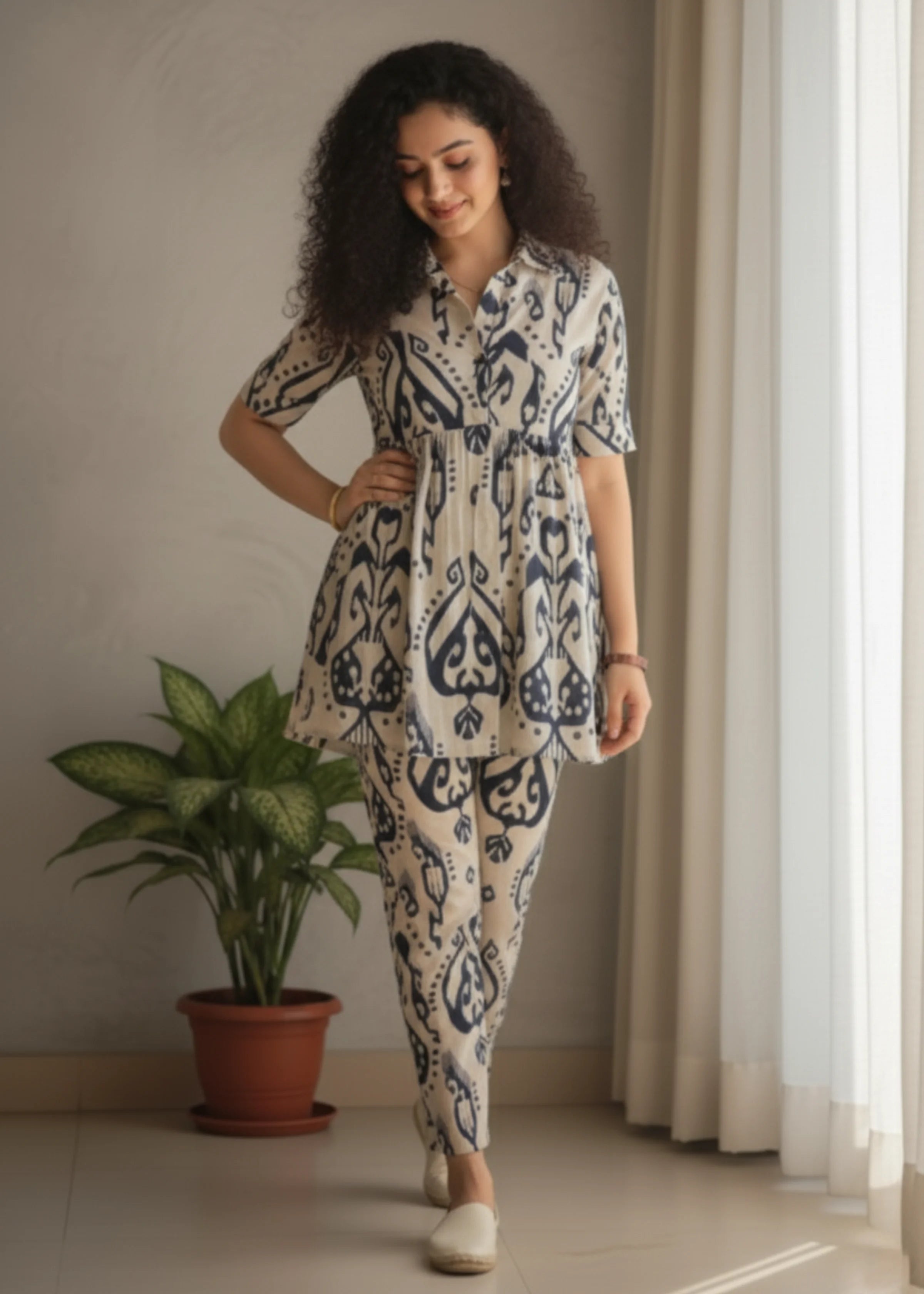 Trendy Cotton Printed Co-ord Set for Women Stylish Daily Wear